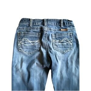 Cowgirl Tuff Don't Fence Me In Pearls Jeans Tag 27X33‎